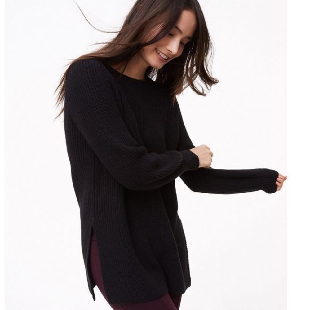 Loft black tunic sweater. Size XL! Like new!